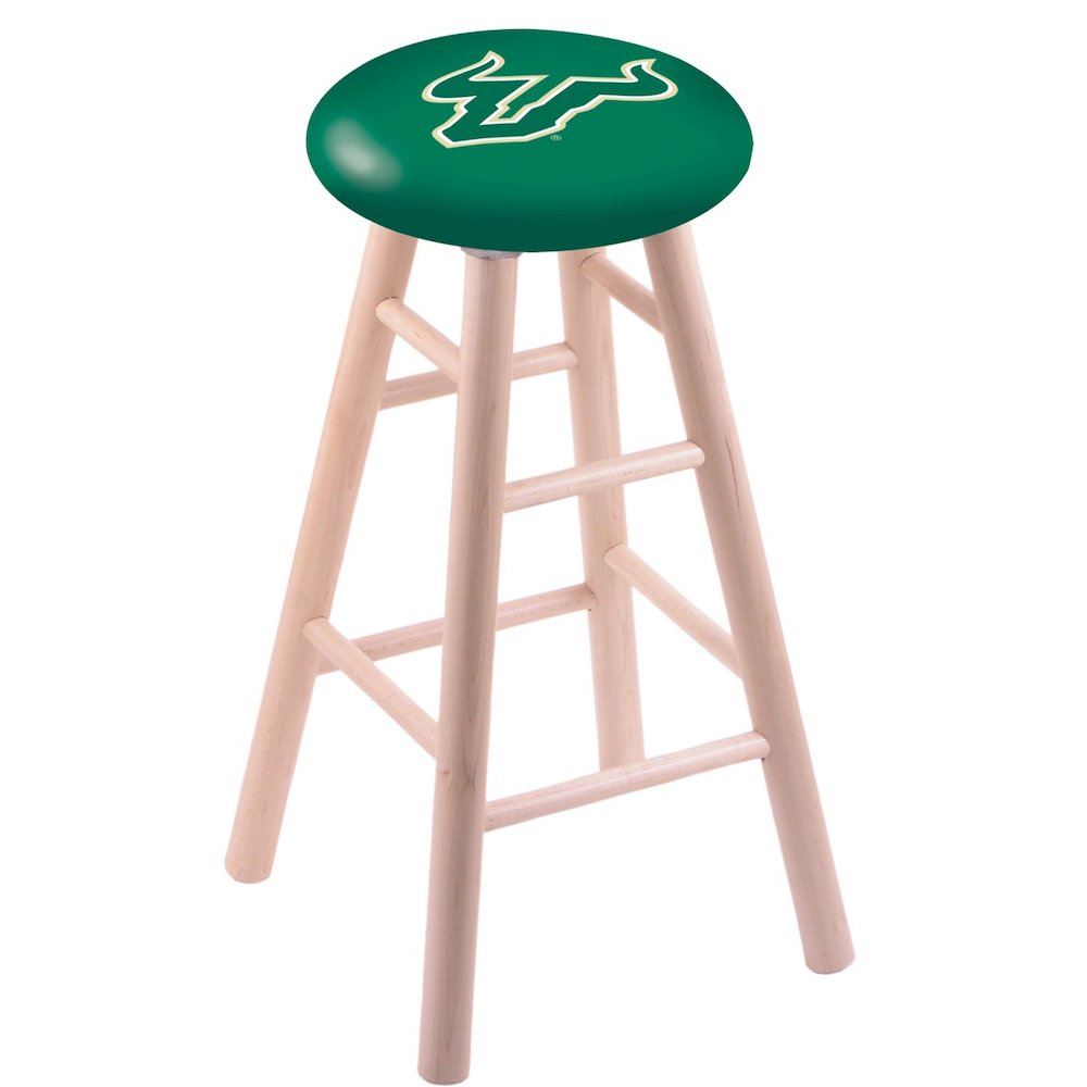Maple Counter Stool in Natural Finish with South Florida Seat. Picture 1