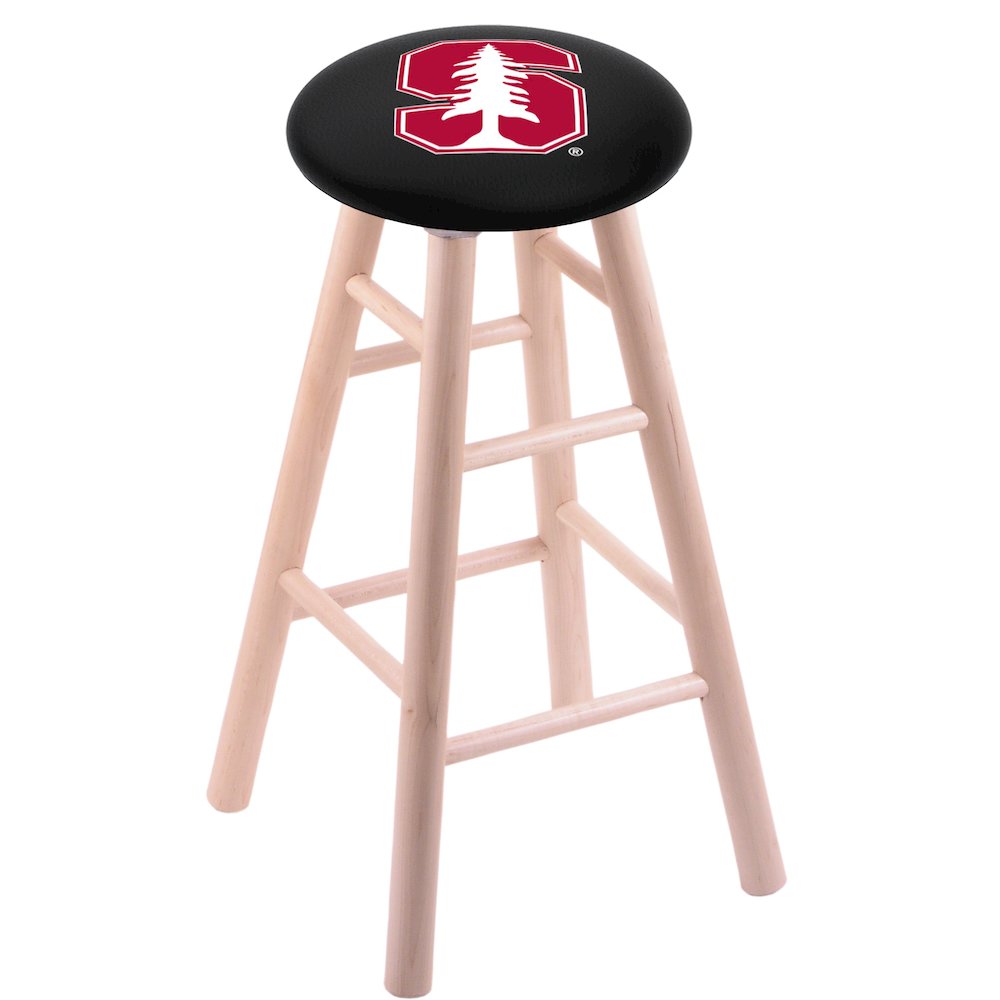 Maple Bar Stool in Natural Finish with Stanford Seat. Picture 1