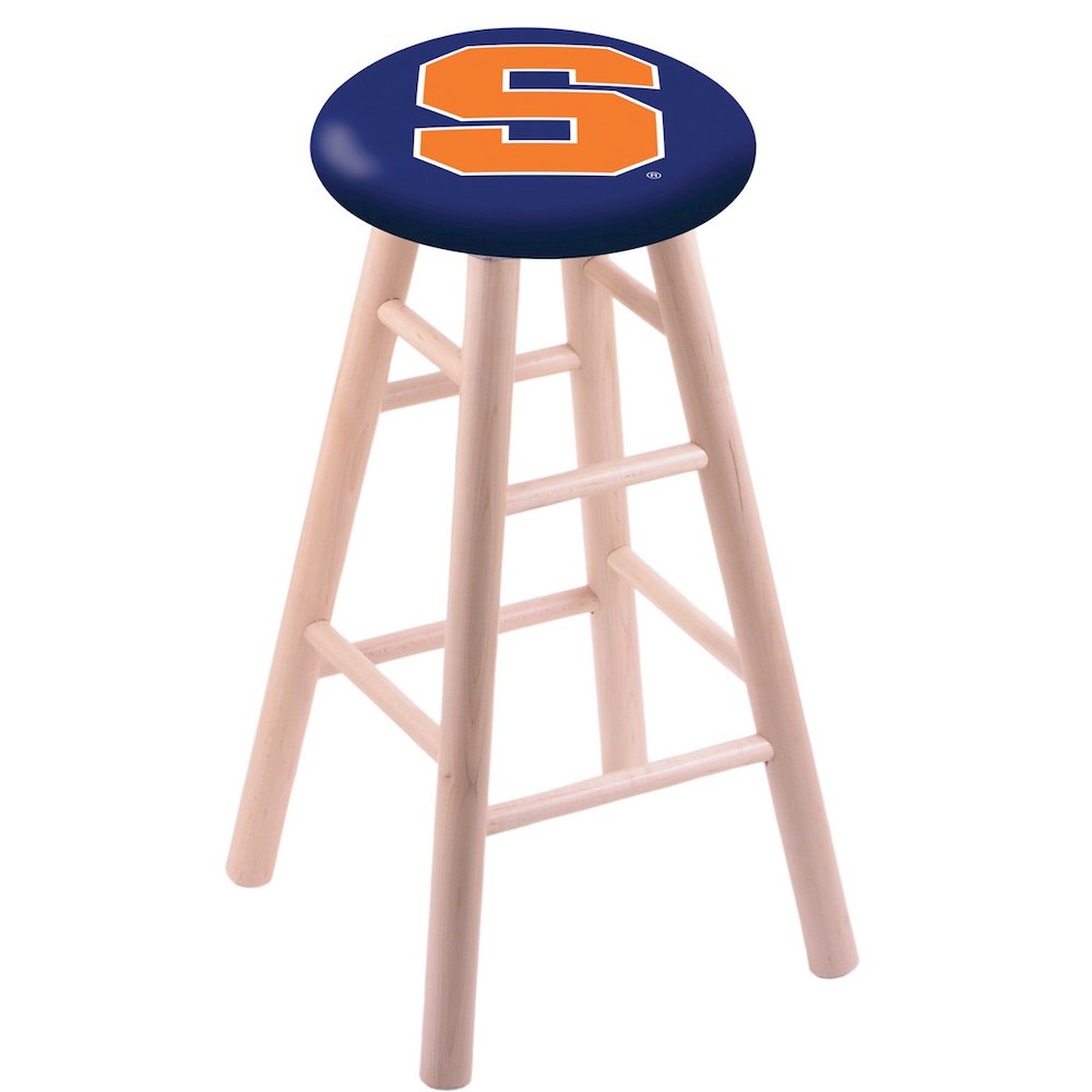 Maple Counter Stool in Natural Finish with Syracuse Seat. Picture 1