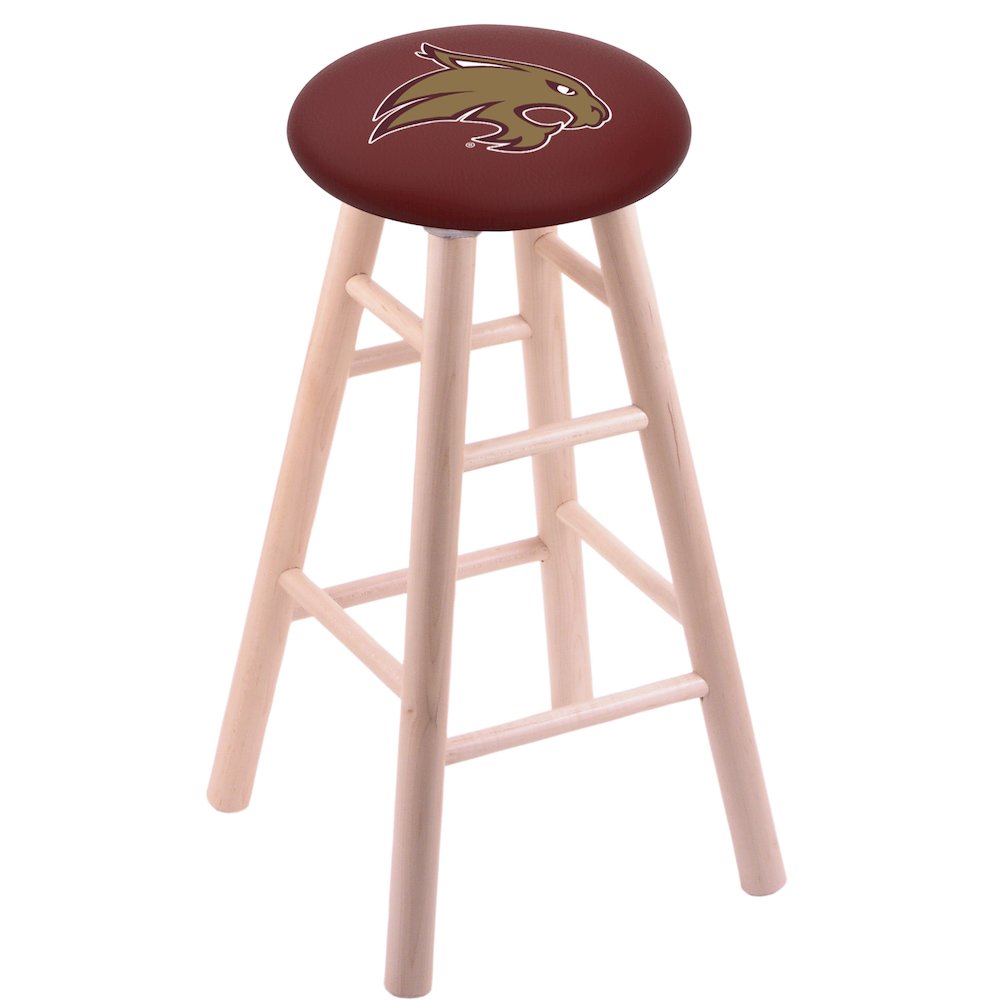Maple Counter Stool in Natural Finish with Texas State Seat. Picture 1