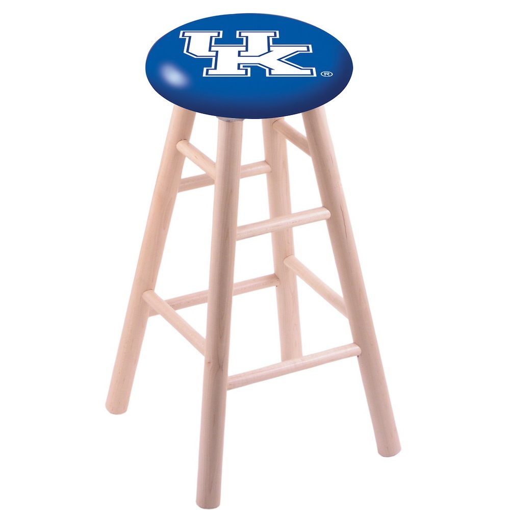 Maple Counter Stool in Natural Finish with Kentucky "UK" Seat. Picture 1