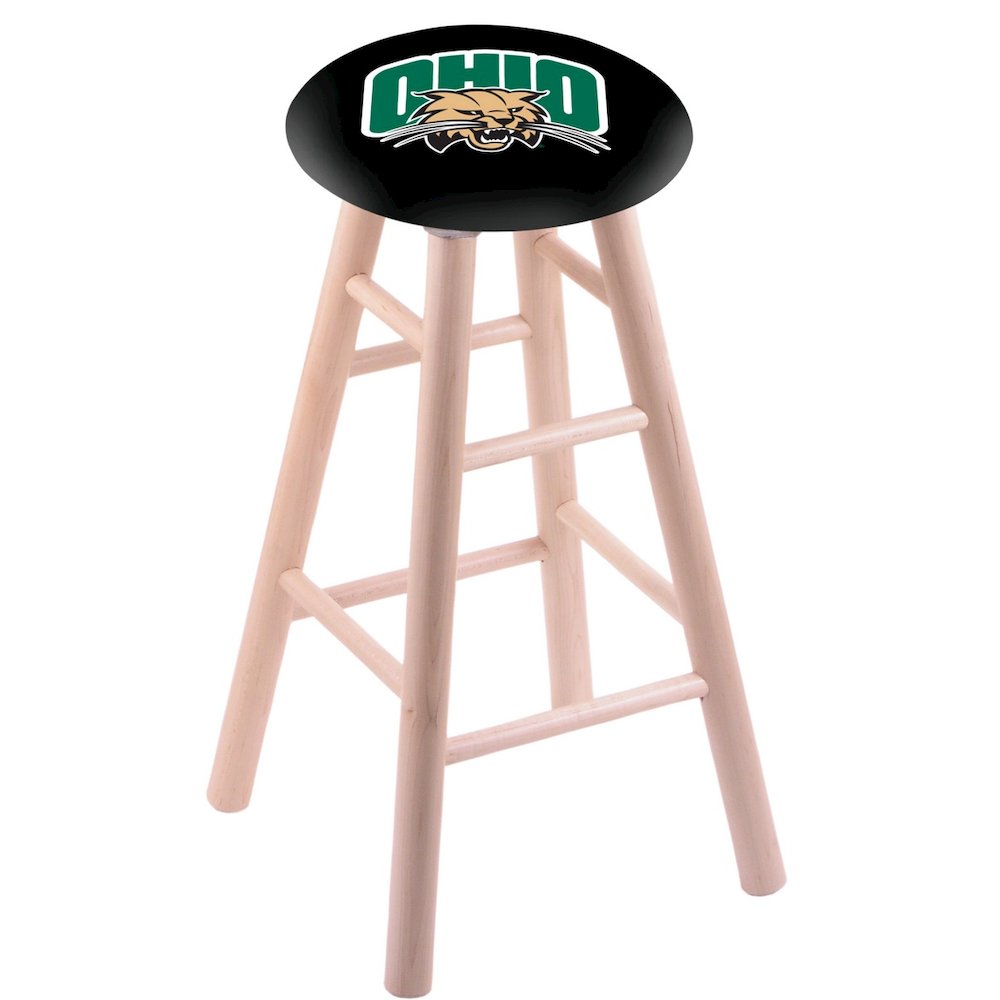 Maple Counter Stool in Natural Finish with Ohio University Seat. Picture 1