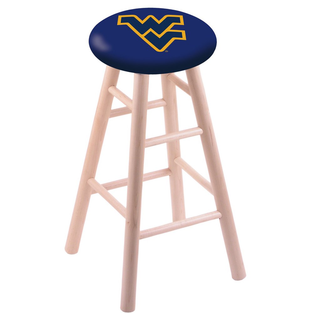 Maple Bar Stool in Natural Finish with West Virginia Seat. Picture 1