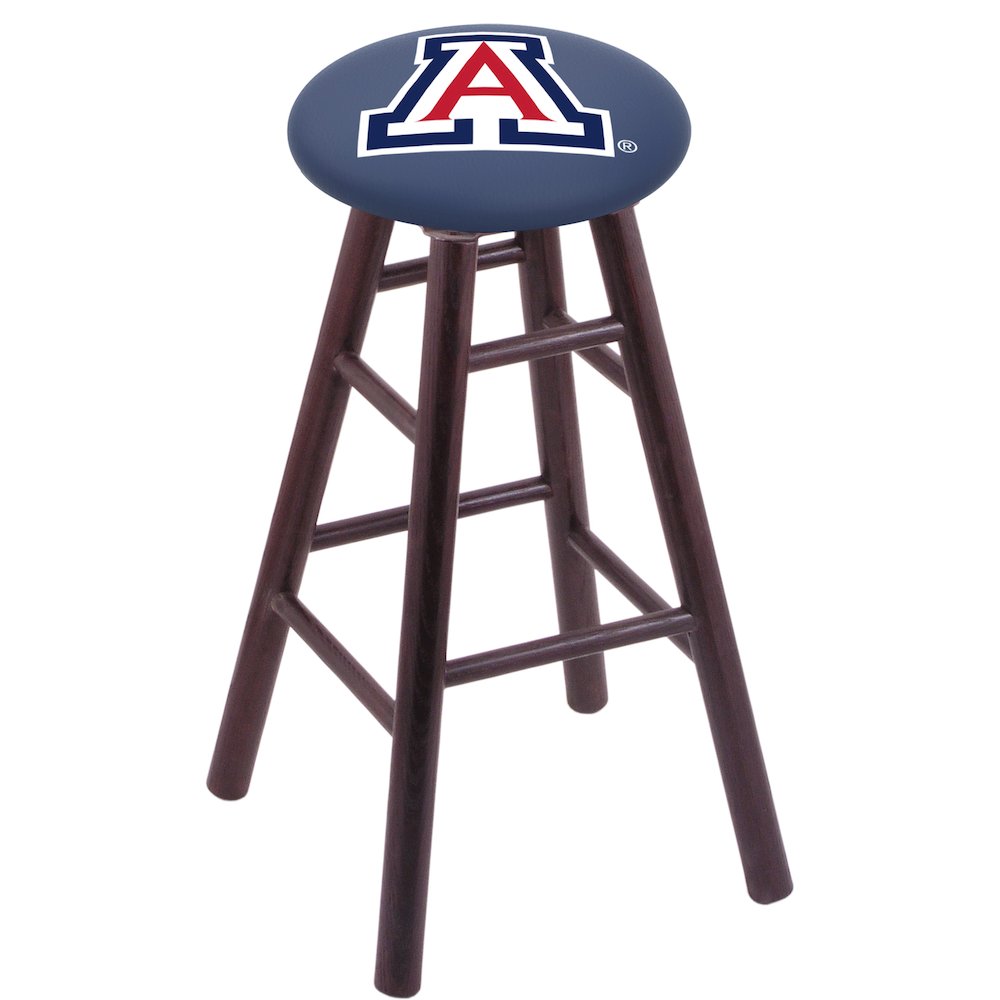 Oak Bar Stool in Dark Cherry Finish with Arizona Seat. Picture 1