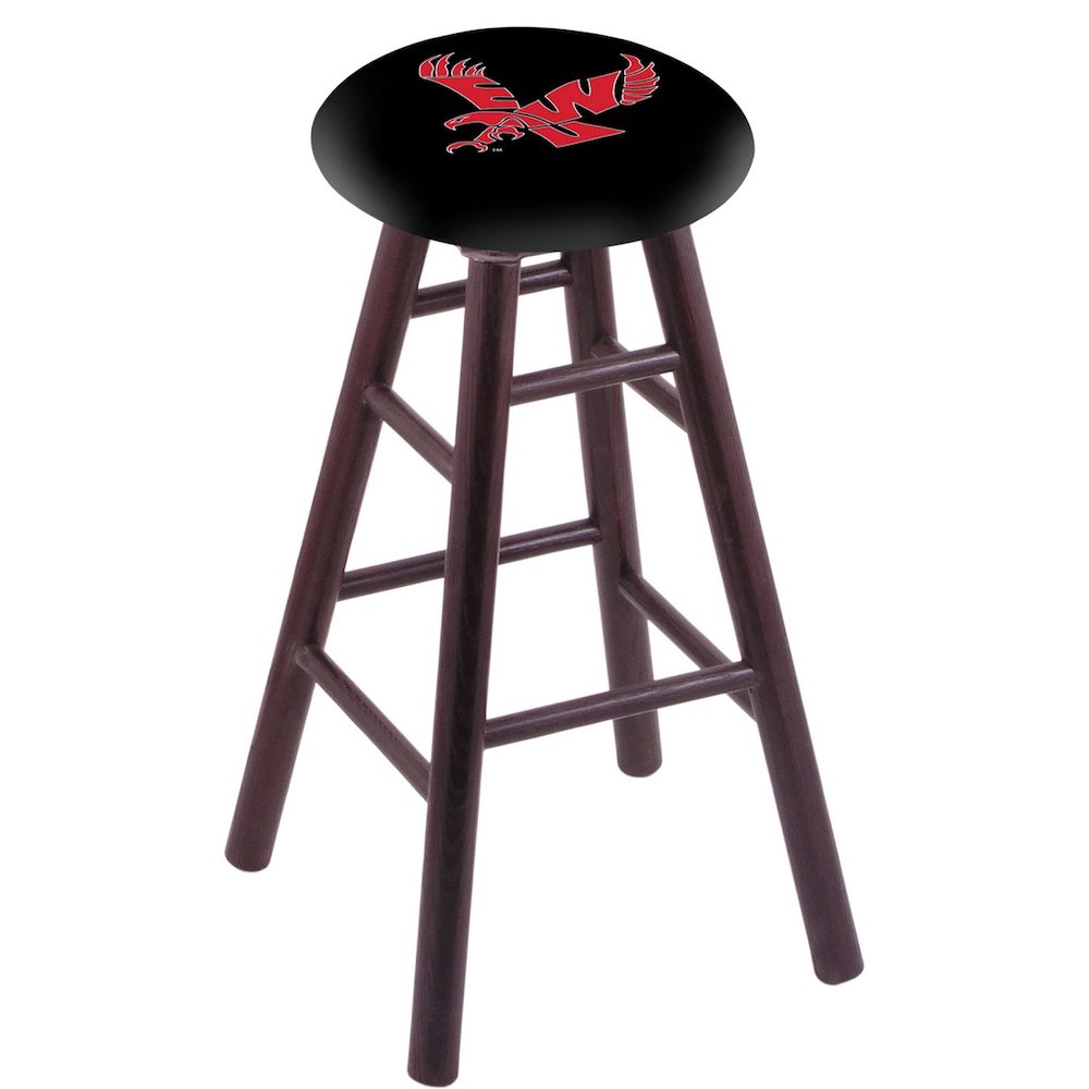 Oak Extra Tall Bar Stool in Dark Cherry Finish with Eastern Washington Seat. Picture 1