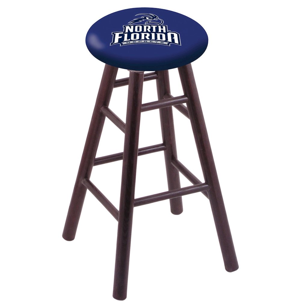Oak Counter Stool in Dark Cherry Finish with North Florida Seat. Picture 1