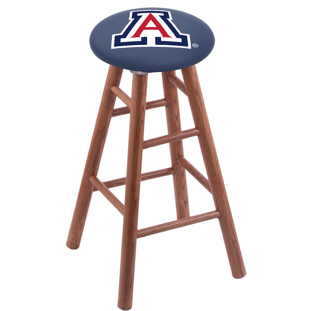 Oak Counter Stool in Medium Finish with Arizona Seat. Picture 1