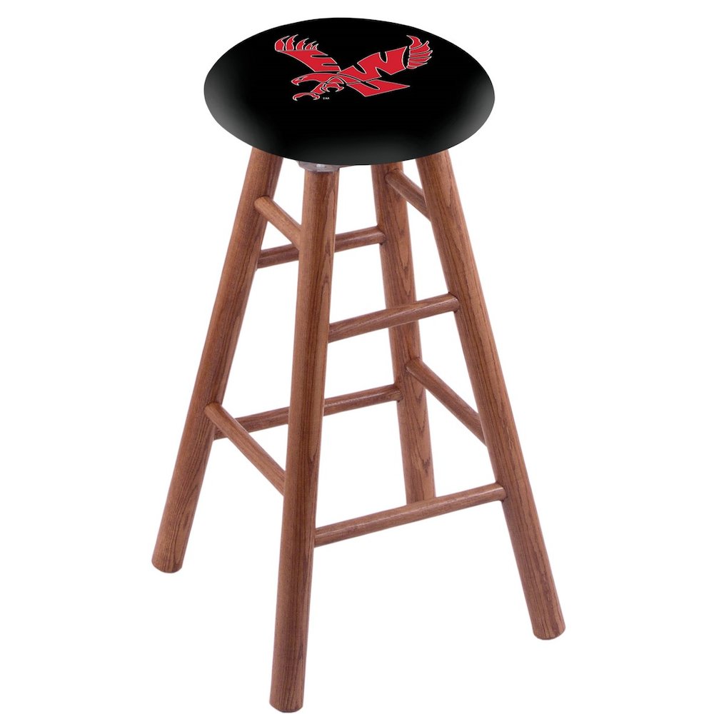 Oak Counter Stool in Medium Finish with Eastern Washington Seat. Picture 1