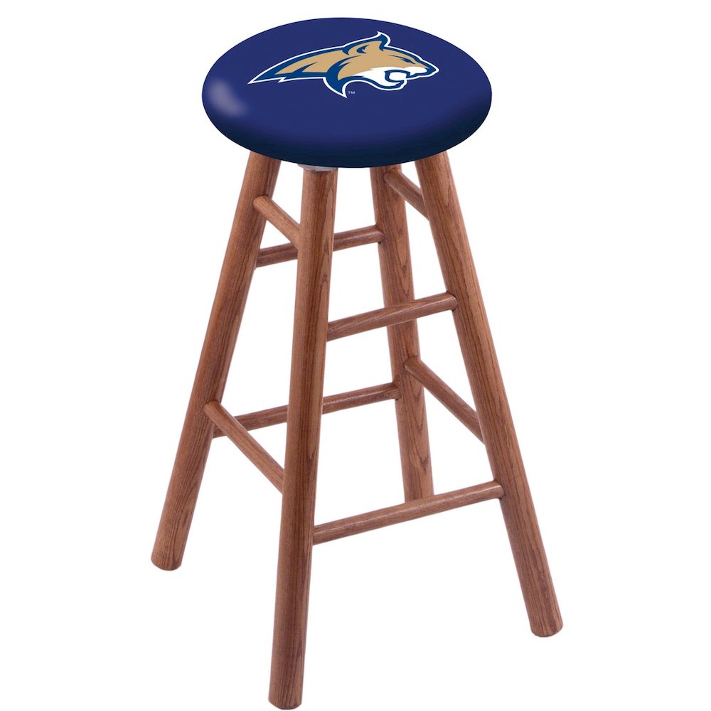 Oak Counter Stool in Medium Finish with Montana State Seat. Picture 1