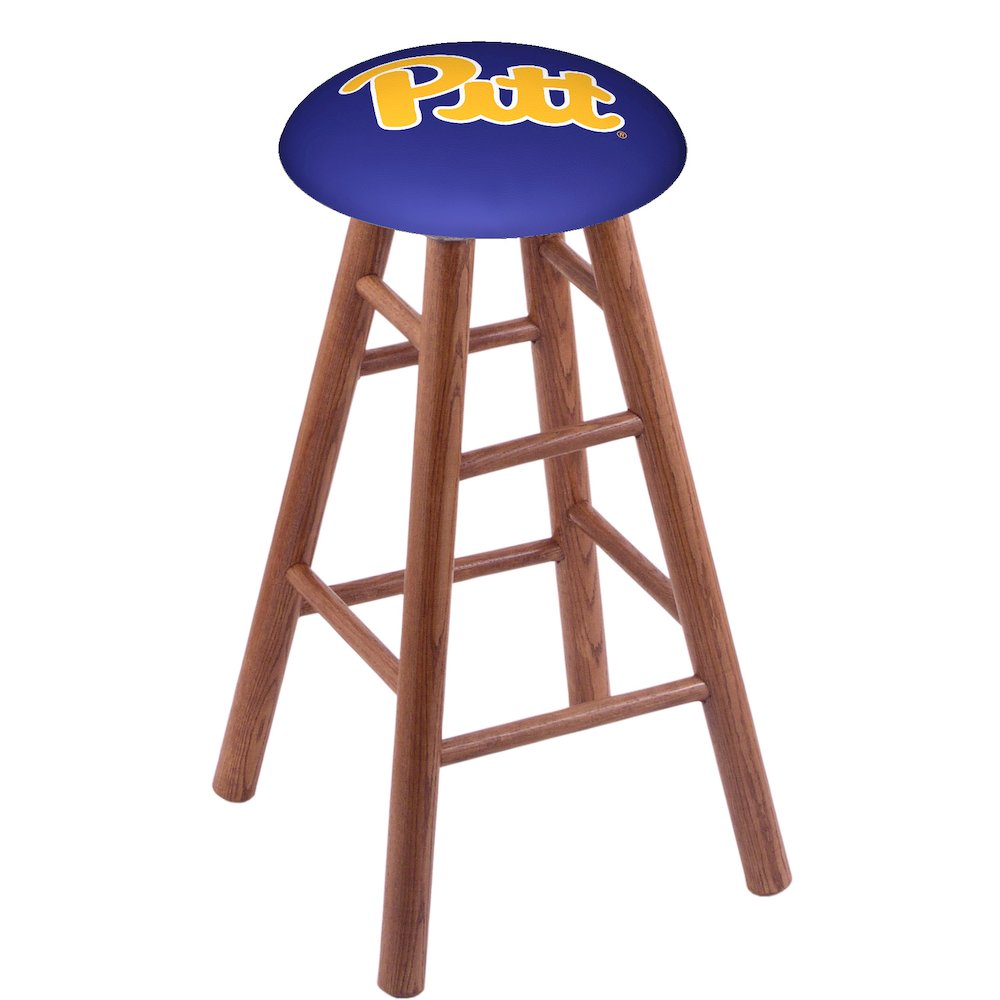 Oak Counter Stool in Medium Finish with Pitt Seat. Picture 1