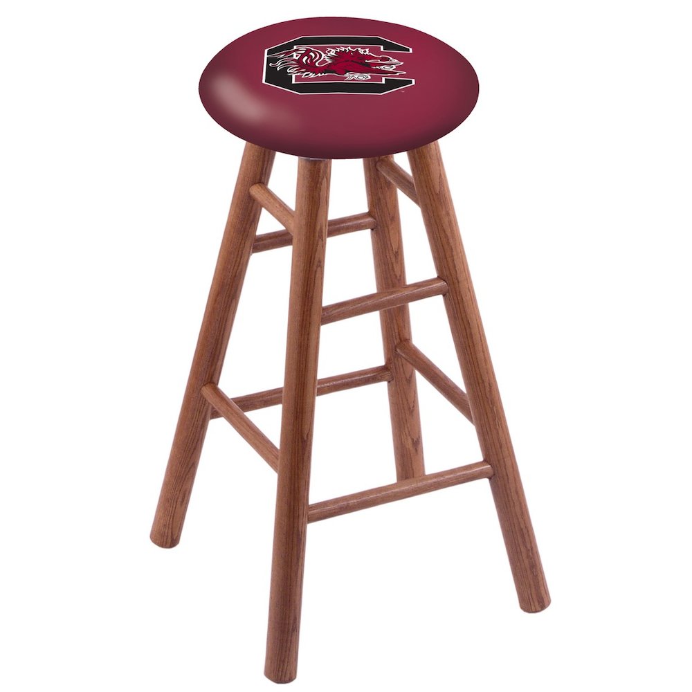Oak Counter Stool in Medium Finish with South Carolina Seat. Picture 1