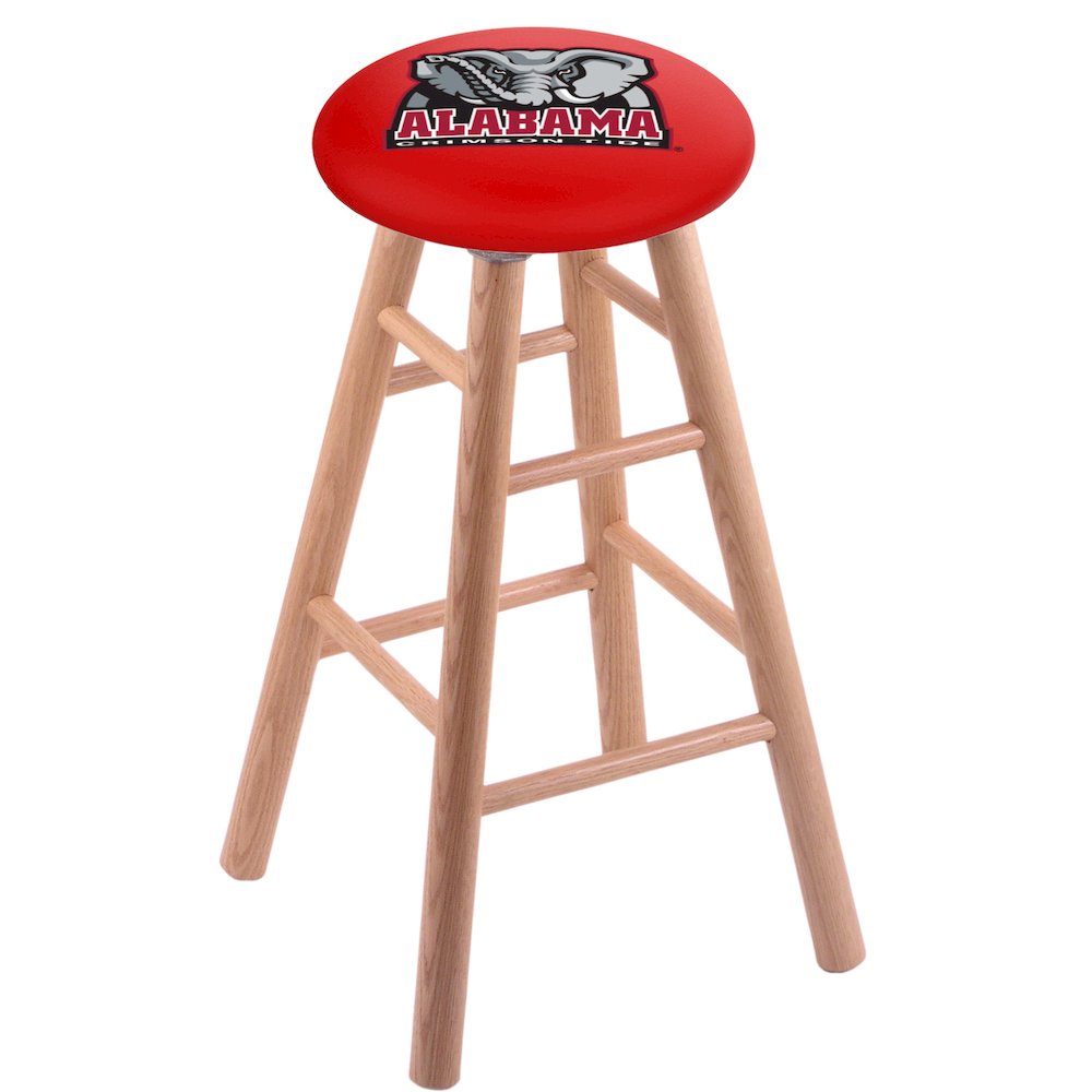 Oak Counter Stool in Natural Finish with Alabama Seat. Picture 1