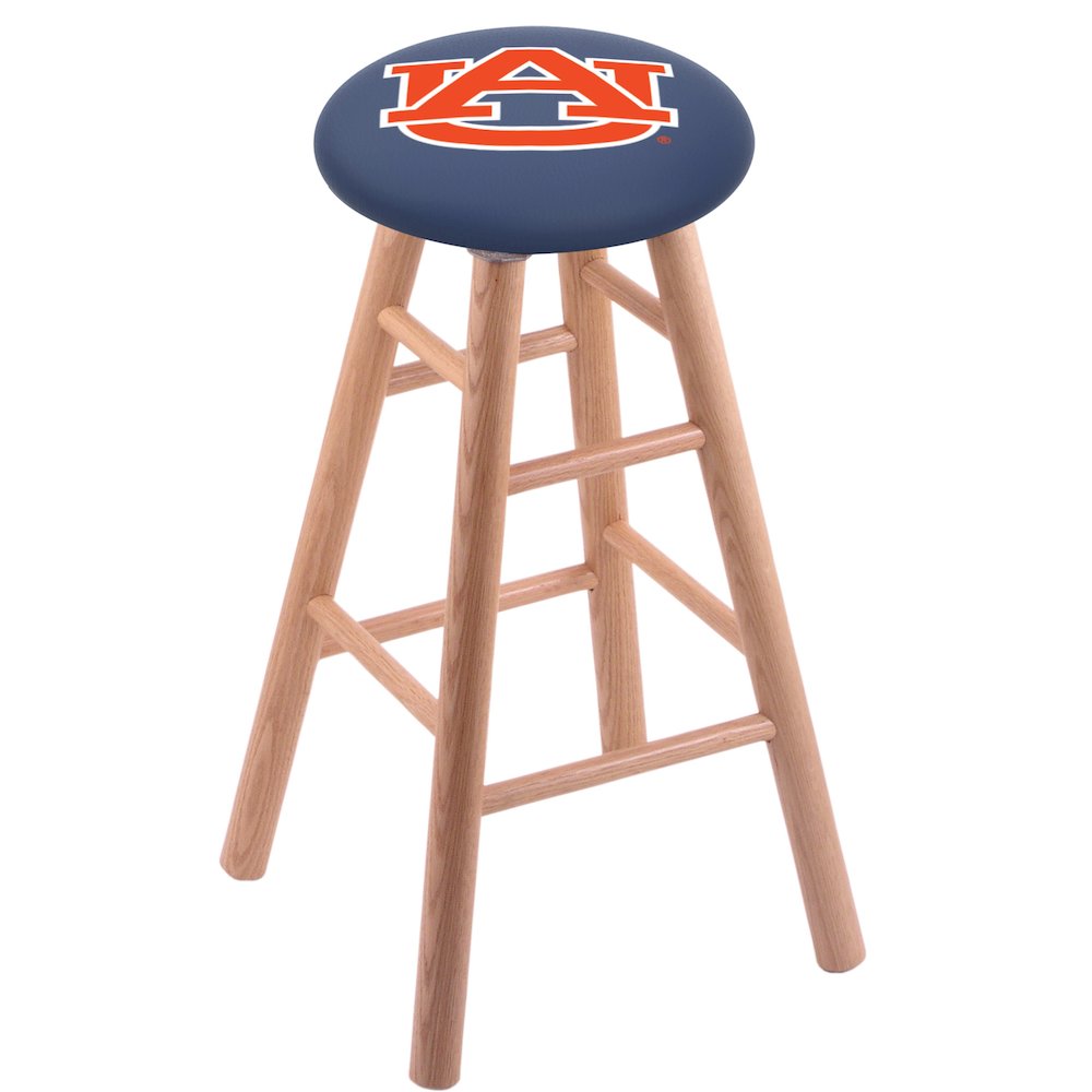 Oak Counter Stool in Natural Finish with Auburn Seat. Picture 1