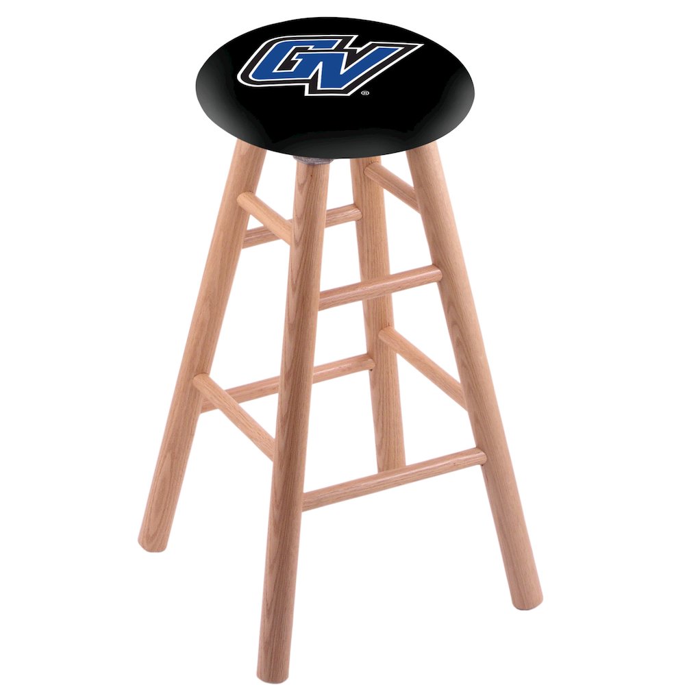 Oak Counter Stool in Natural Finish with Grand Valley State Seat. Picture 1