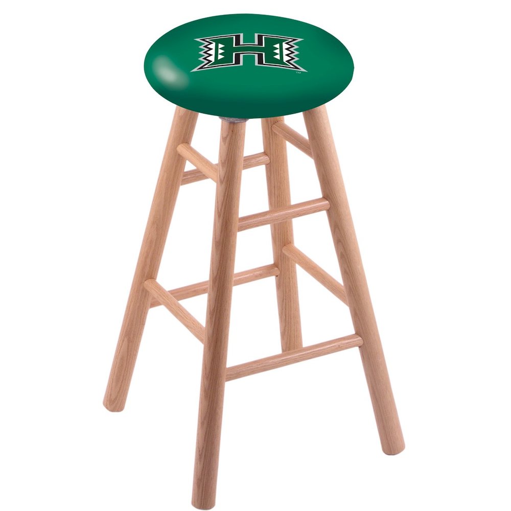 Oak Counter Stool in Natural Finish with Hawaii Seat. Picture 1