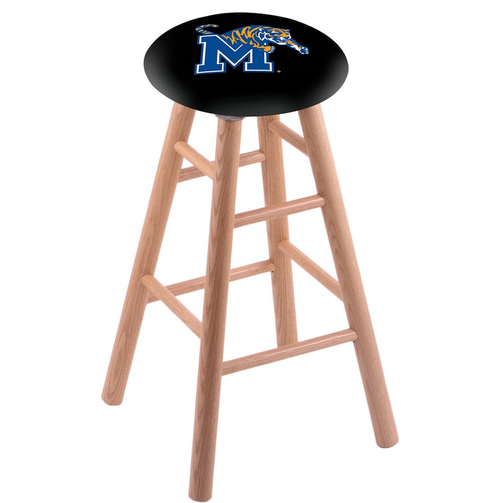 Oak Counter Stool in Natural Finish with Memphis Seat. Picture 1
