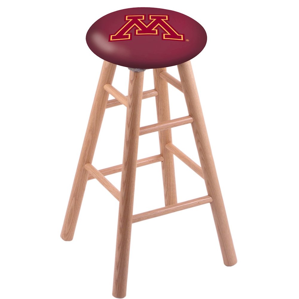 Oak Counter Stool in Natural Finish with Minnesota Seat. Picture 1