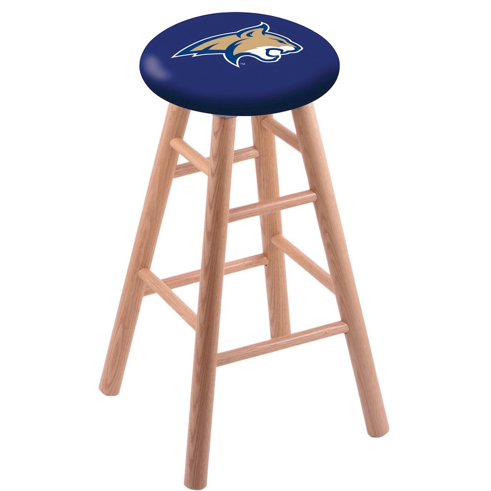 Oak Counter Stool in Natural Finish with Montana State Seat. Picture 1