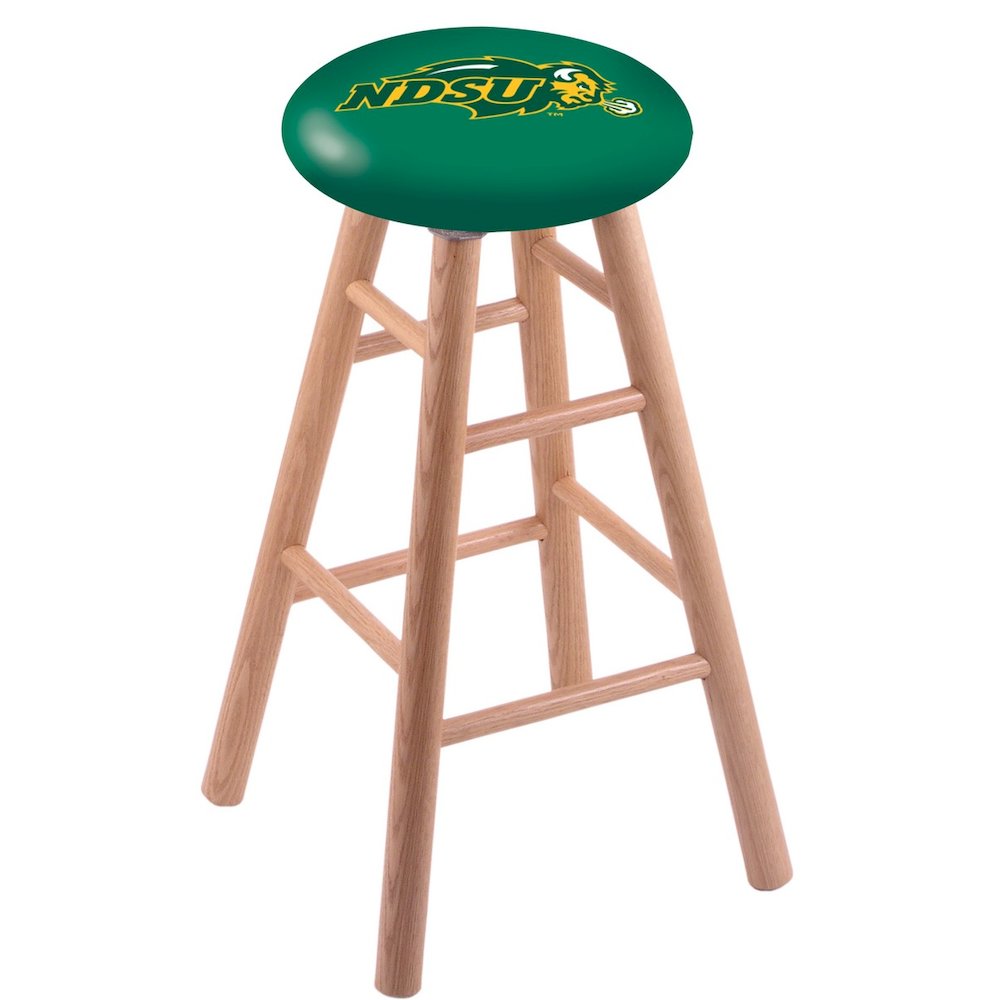 Oak Counter Stool in Natural Finish with North Dakota State Seat. Picture 1