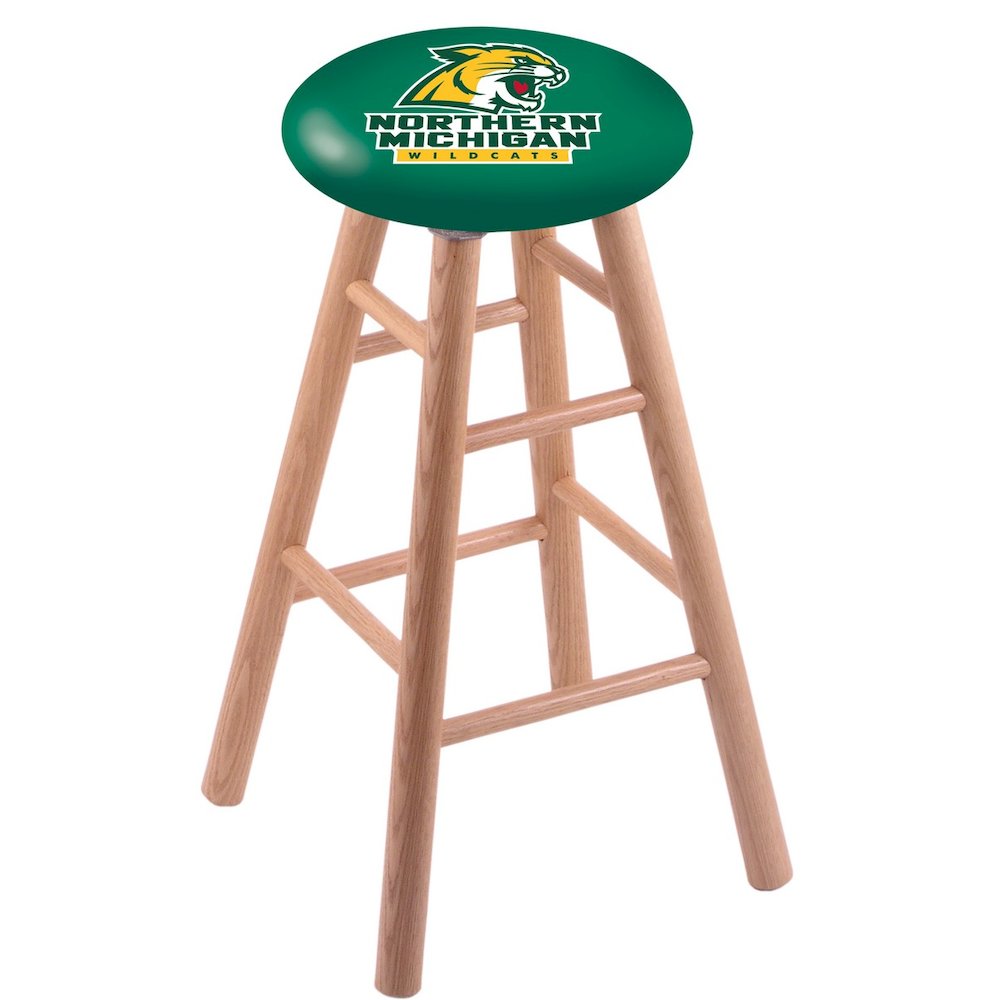 Oak Counter Stool in Natural Finish with Northern Michigan Seat. Picture 1