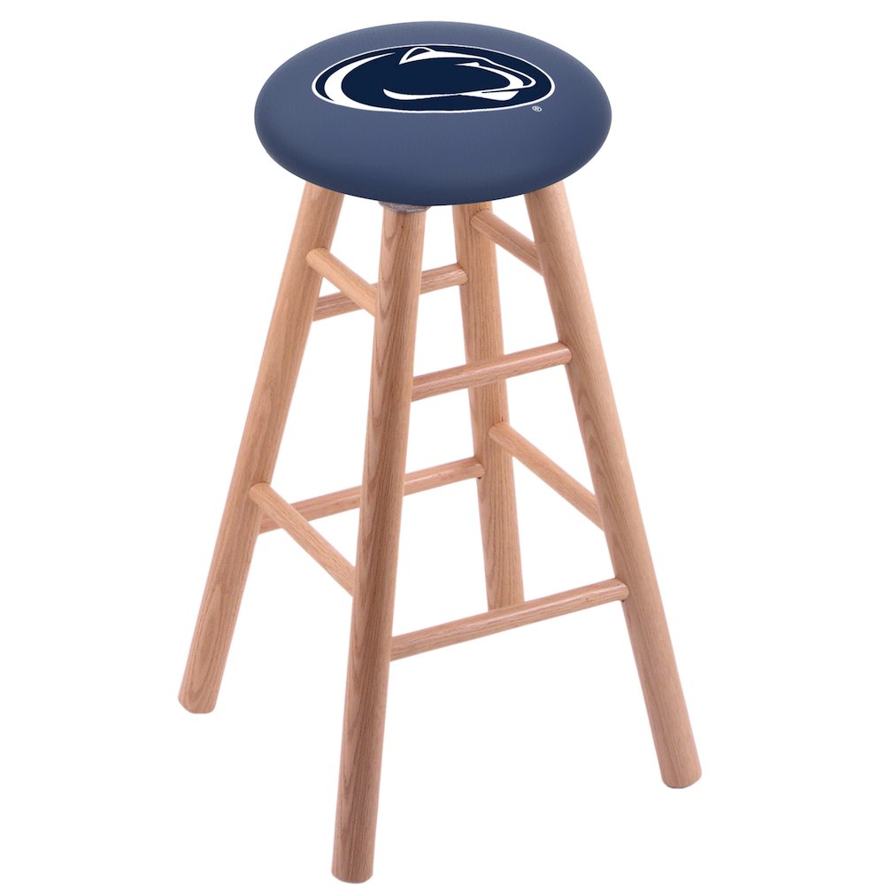Oak Counter Stool in Natural Finish with Penn State Seat. Picture 1