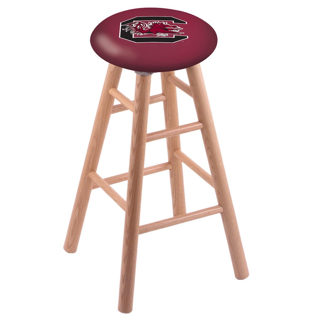 Oak Counter Stool in Natural Finish with South Carolina Seat. Picture 1