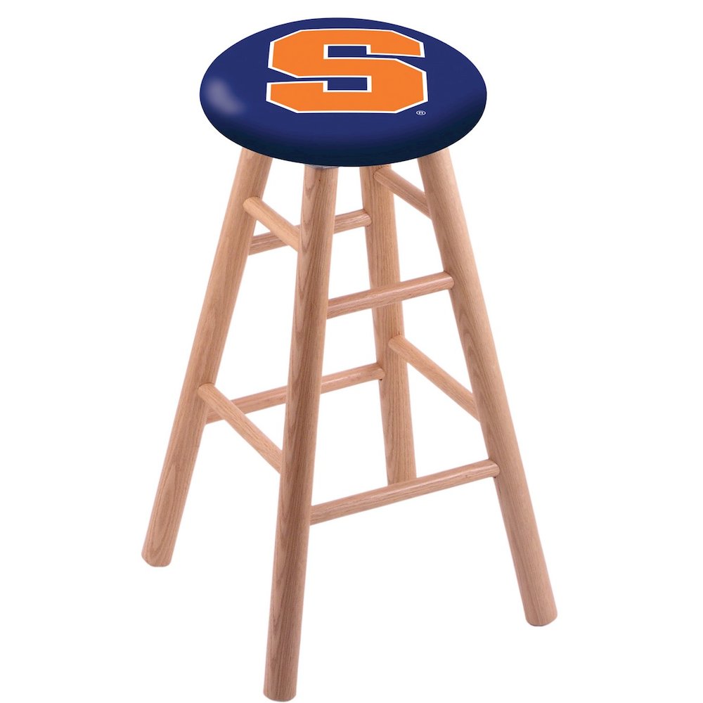 Oak Counter Stool in Natural Finish with Syracuse Seat. Picture 1