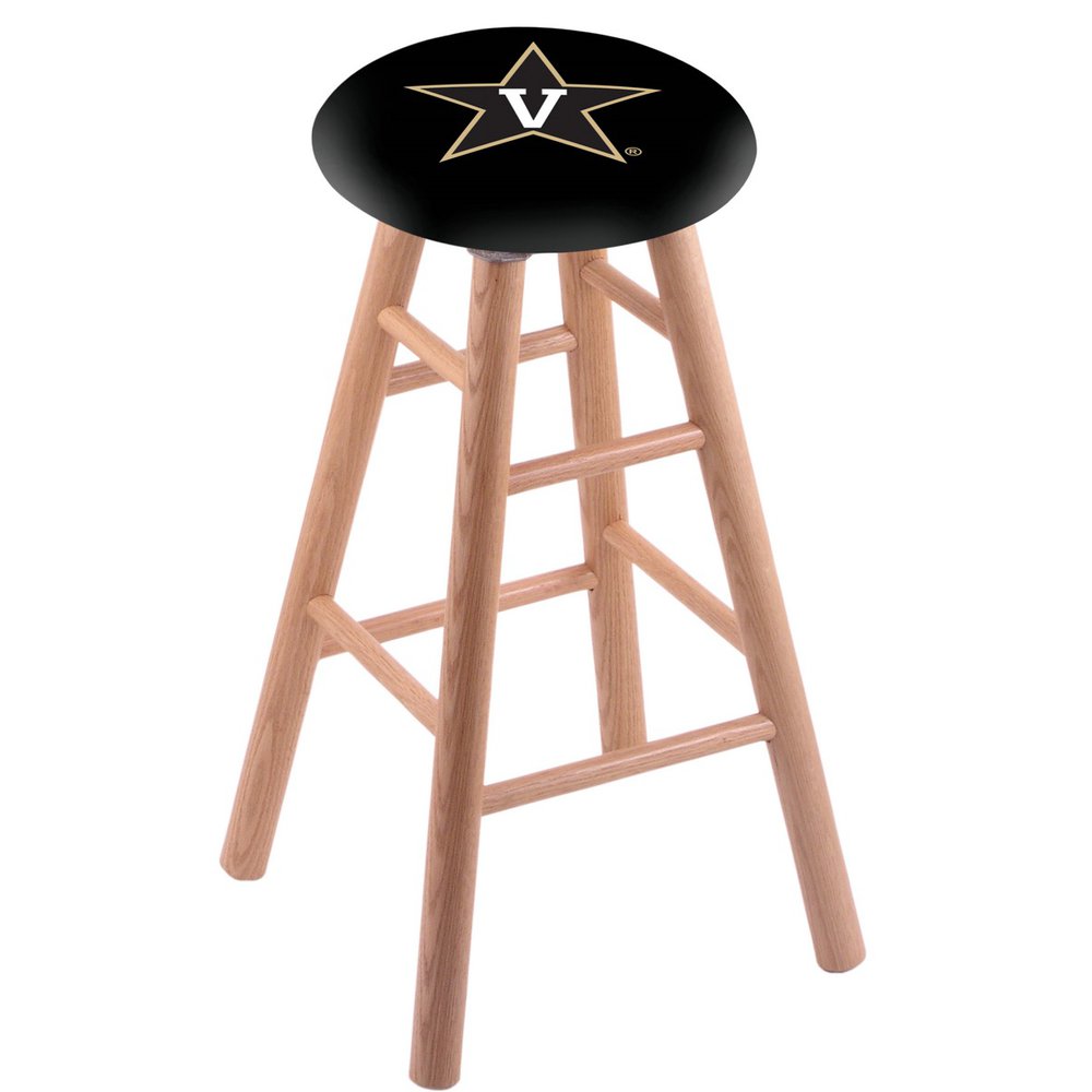 Oak Counter Stool in Natural Finish with Vanderbilt Seat. Picture 1