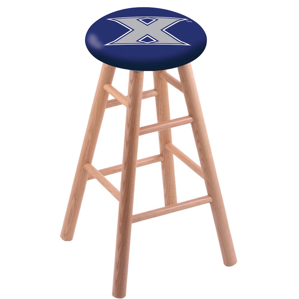 Oak Counter Stool in Natural Finish with Xavier Seat. Picture 1