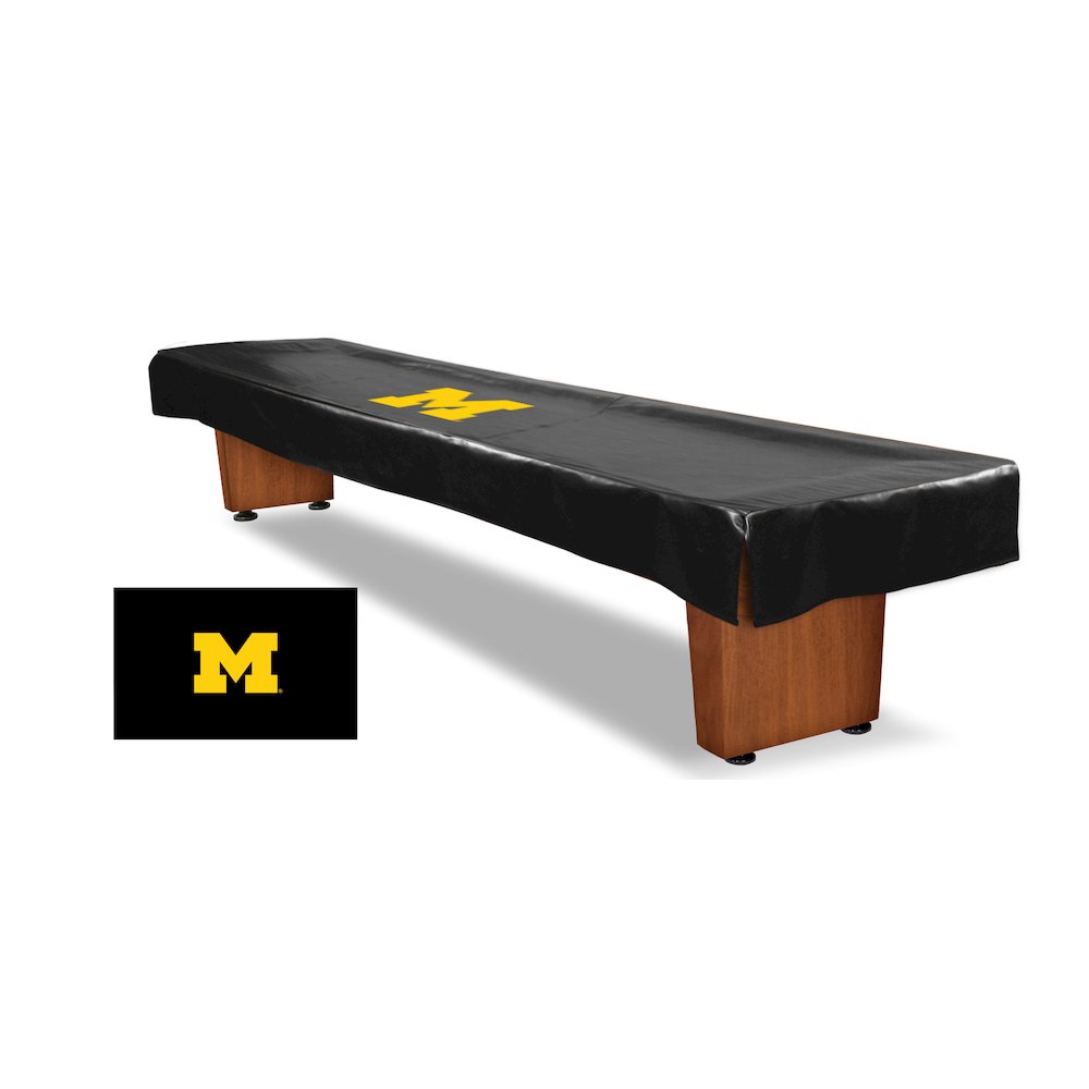 12' University of Michigan Shuffleboard Table Cover. Picture 1