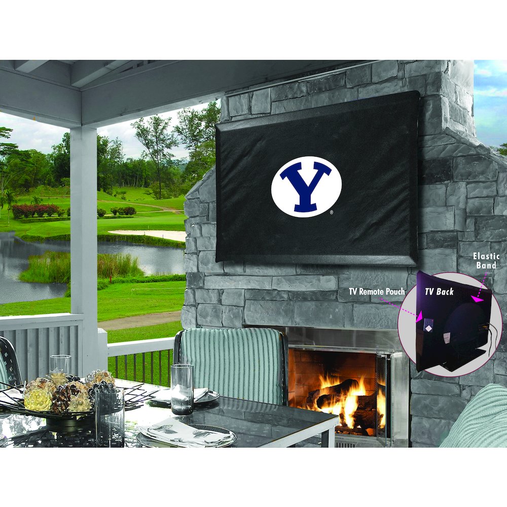 Brigham Young TV Cover (TV sizes 30"-36") by Covers by HBS. Picture 1