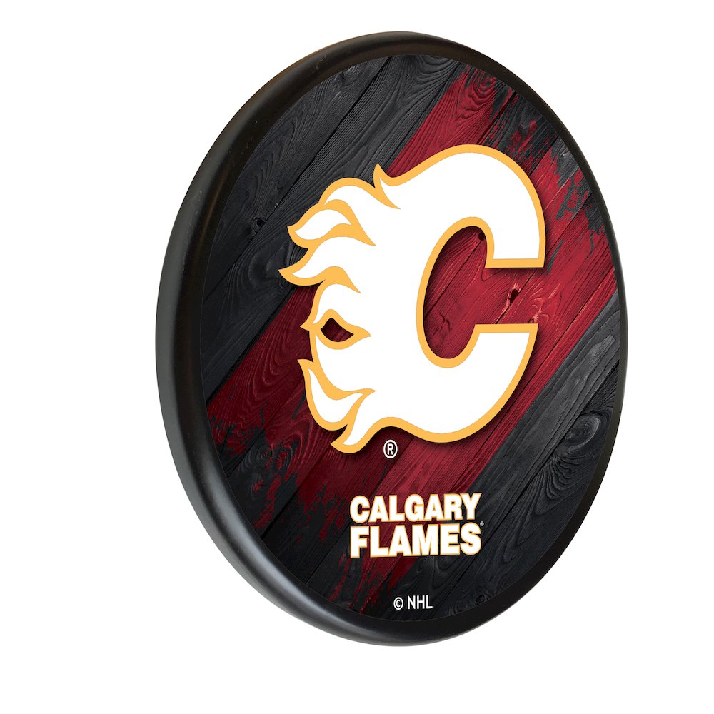 Calgary Flames Digitally Printed Wood Sign. Picture 1