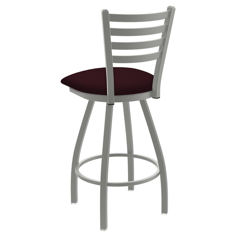 XL 410 Jackie 25" Swivel Counter Stool with Anodized Nickel Finish and Canter Bordeaux Seat. Picture 2