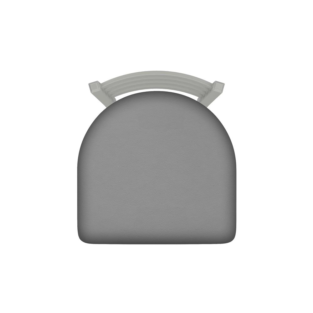 XL 410 Jackie 25" Swivel Counter Stool with Anodized Nickel Finish and Canter Folkstone Grey Seat. Picture 3