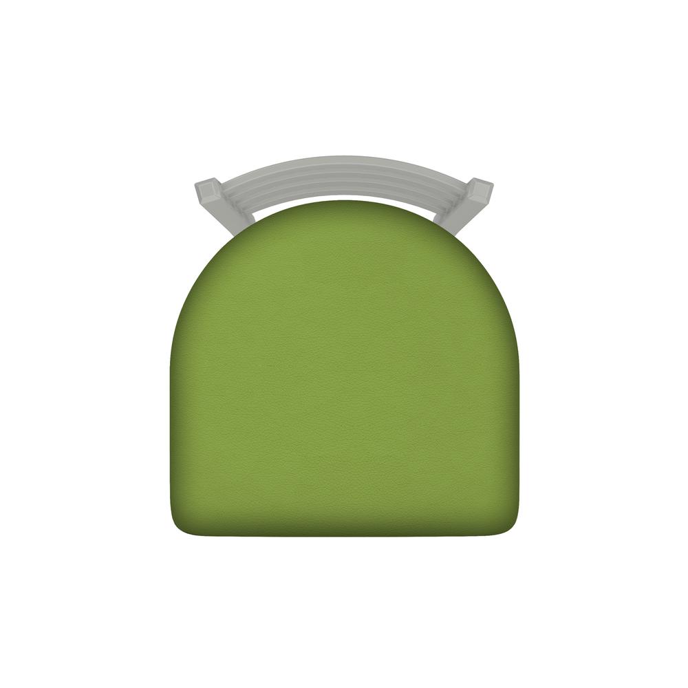 XL 410 Jackie 25" Swivel Counter Stool with Anodized Nickel Finish and Canter Kiwi Green Seat. Picture 3