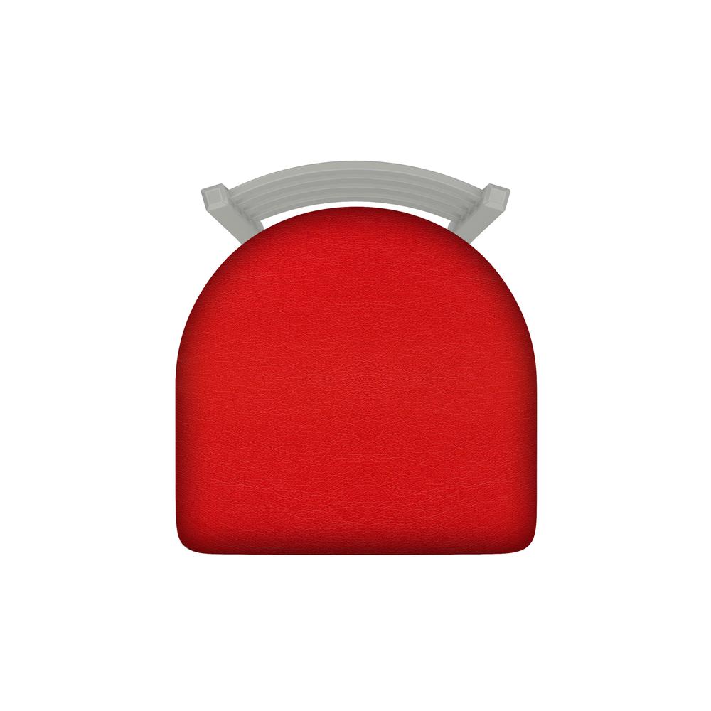 XL 410 Jackie 25" Swivel Counter Stool with Anodized Nickel Finish and Canter Red Seat. Picture 3