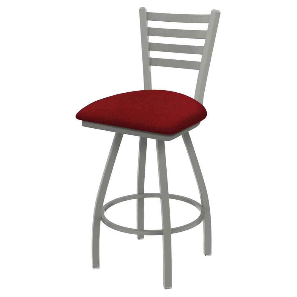 XL 410 Jackie 25" Swivel Counter Stool with Anodized Nickel Finish and Graph Ruby Seat. Picture 1