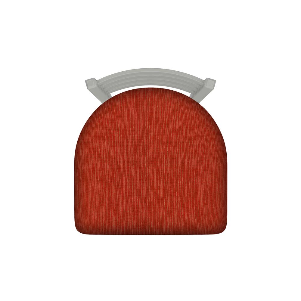 XL 410 Jackie 25" Swivel Counter Stool with Anodized Nickel Finish and Graph Poppy Seat. Picture 3