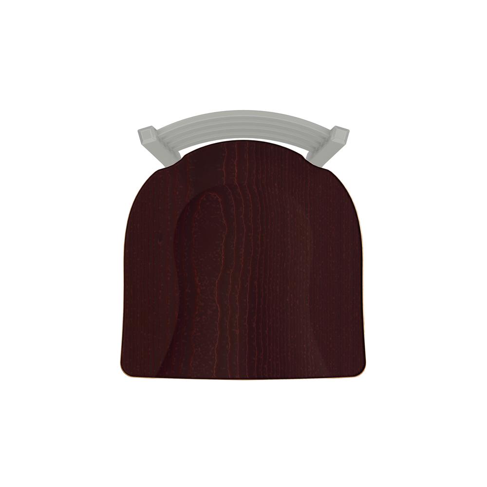 XL 410 Jackie 25" Swivel Counter Stool with Anodized Nickel Finish and Dark Cherry Oak Seat. Picture 3