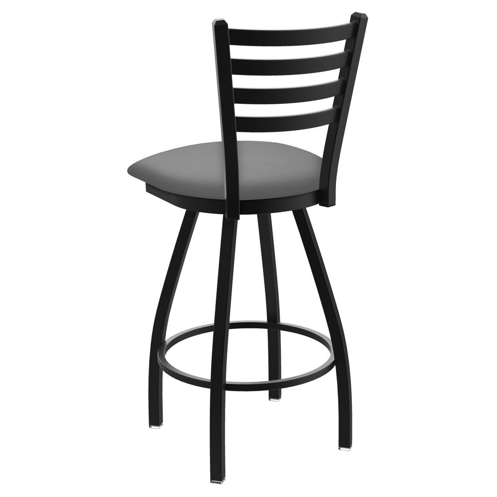 XL 410 Jackie 25" Swivel Counter Stool with Black Wrinkle Finish and Canter Folkstone Grey Seat. Picture 2