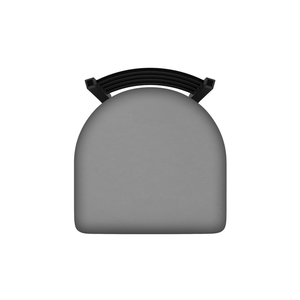 XL 410 Jackie 25" Swivel Counter Stool with Black Wrinkle Finish and Canter Folkstone Grey Seat. Picture 3