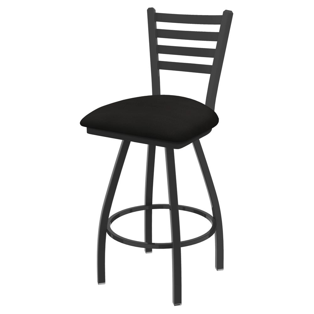 XL 410 Jackie 25" Swivel Counter Stool with Pewter Finish and Canter Espresso Seat. Picture 1