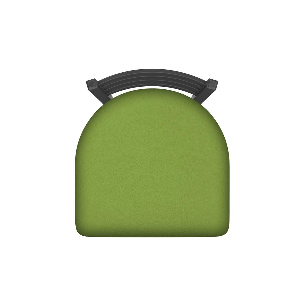 XL 410 Jackie 25" Swivel Counter Stool with Pewter Finish and Canter Kiwi Green Seat. Picture 3