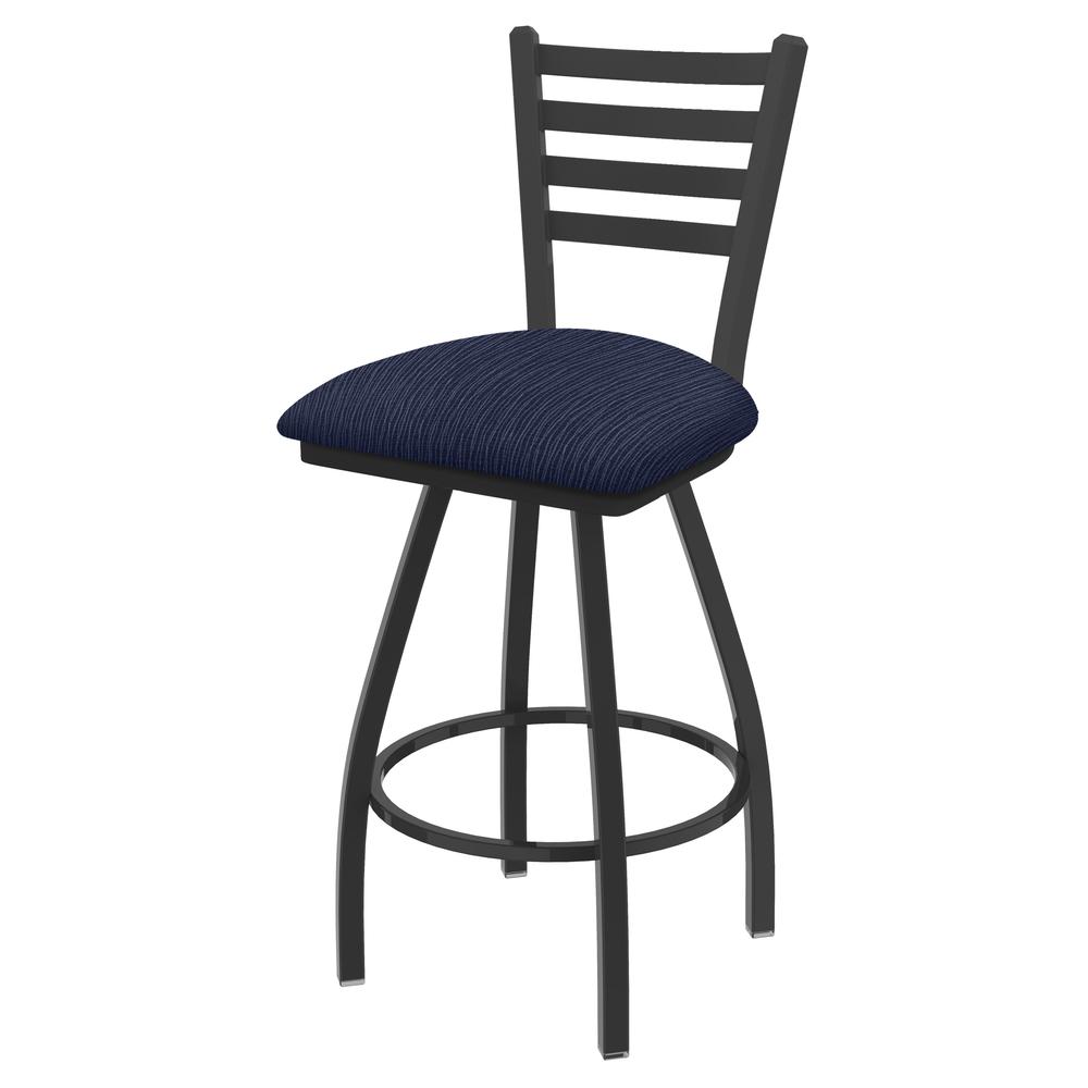 XL 410 Jackie 25" Swivel Counter Stool with Pewter Finish and Graph Anchor Seat. Picture 1