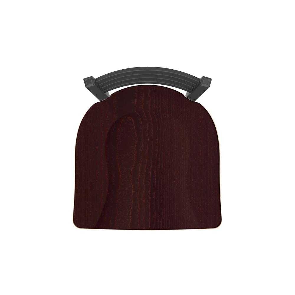 XL 410 Jackie 25" Swivel Counter Stool with Pewter Finish and Dark Cherry Oak Seat. Picture 3