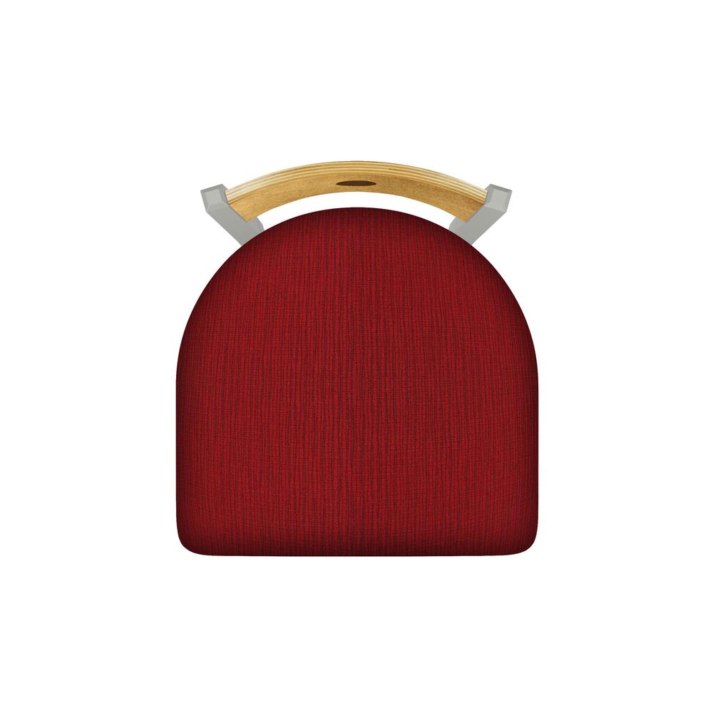 XL 830 Voltaire 25" Swivel Counter Stool with Anodized Nickel Finish, Medium Back, and Graph Ruby Seat. Picture 2