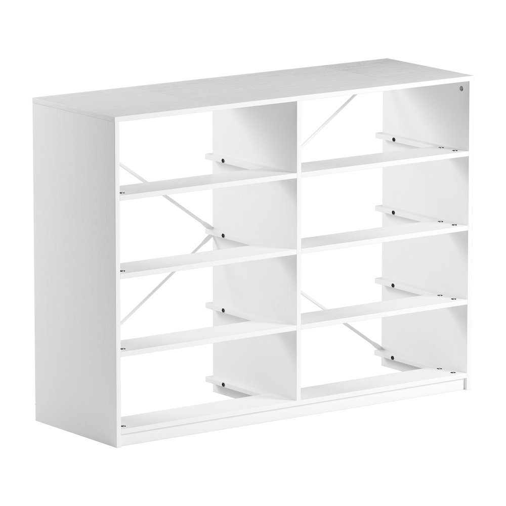 8-Drawer Dresser with Large Fabric Drawers, White. Picture 10
