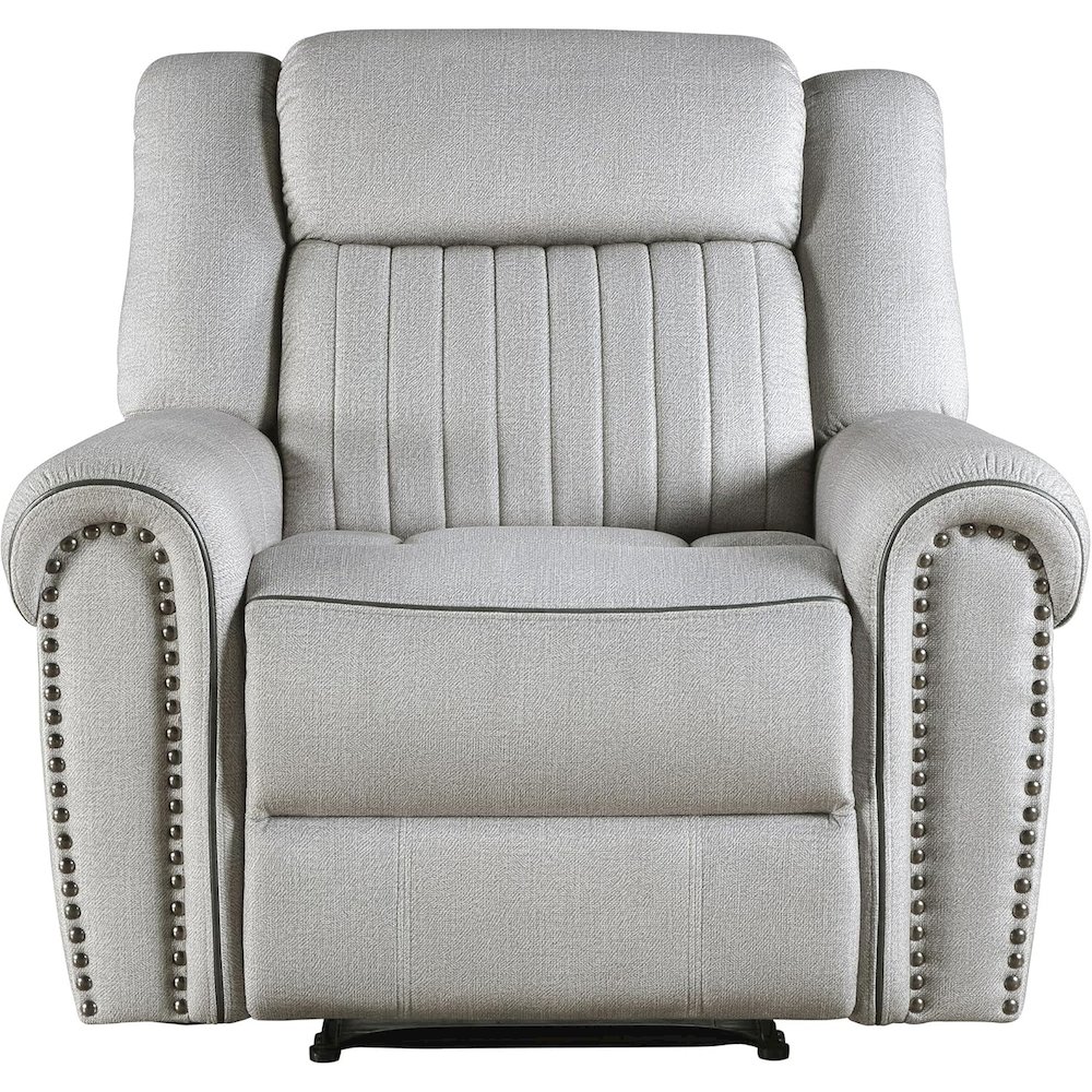 Lexicon Brennen Microfiber Reclining Chair in Mist. Picture 9
