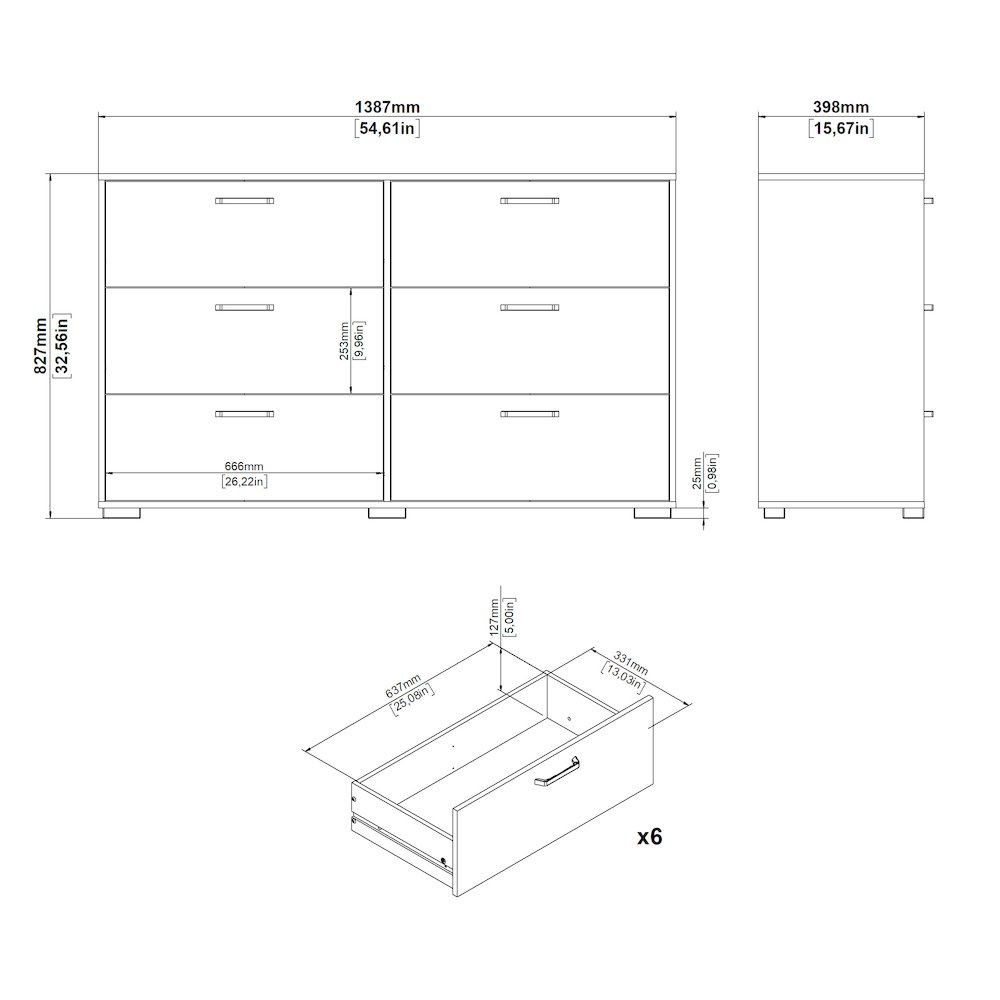 Sofia 6 Drawer Double Dresser, Jackson Hickory. Picture 14