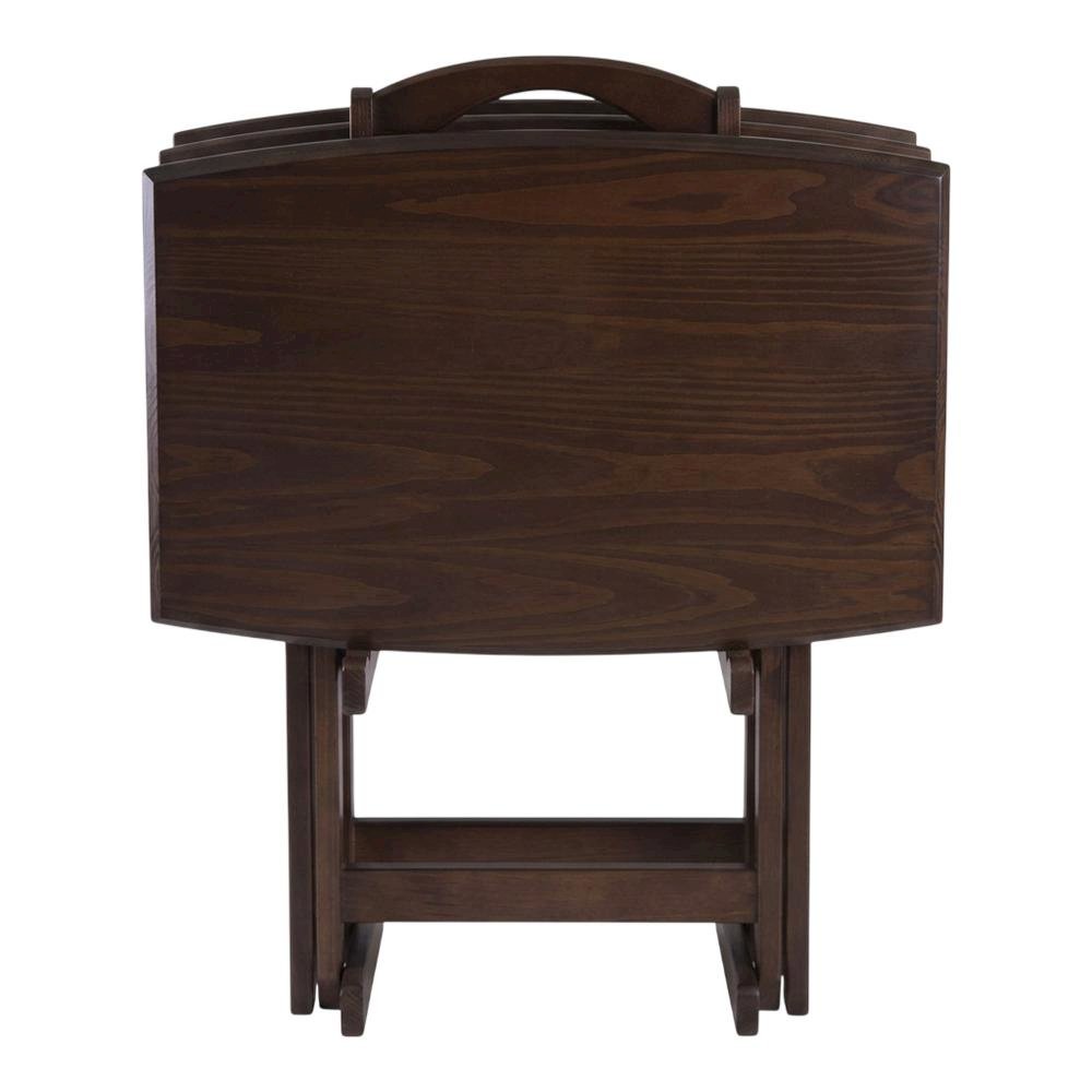 TV Table Set in Walnut Finish with Durable Material and Elegant Design. Picture 4